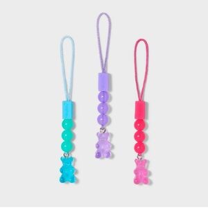 ✨BNWT - Cell Phone and Tech Charms 3pk Pink/Purple/ Blue - heyday Gummy Bears✨